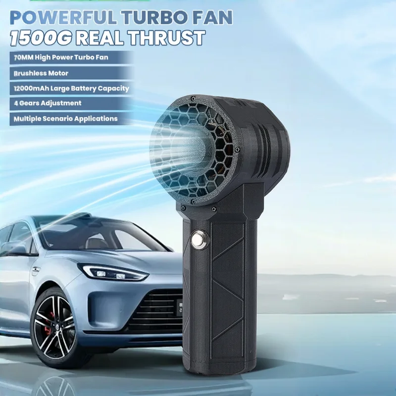 

X70 Handheld Electric Turbo Jet Fan 70MM Brushless Motor Violent Blower Max Thrust 1500g 650W Power Industrial Duct Fan