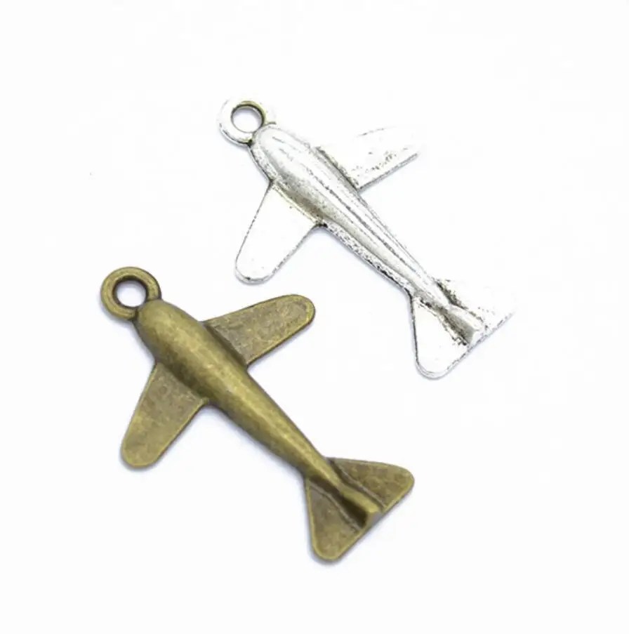 70pcs Charms Airplane Plane 34x24mm Tibetan Silver Color Pendants Antique Jewelry Making DIY Handmade Craft F0107