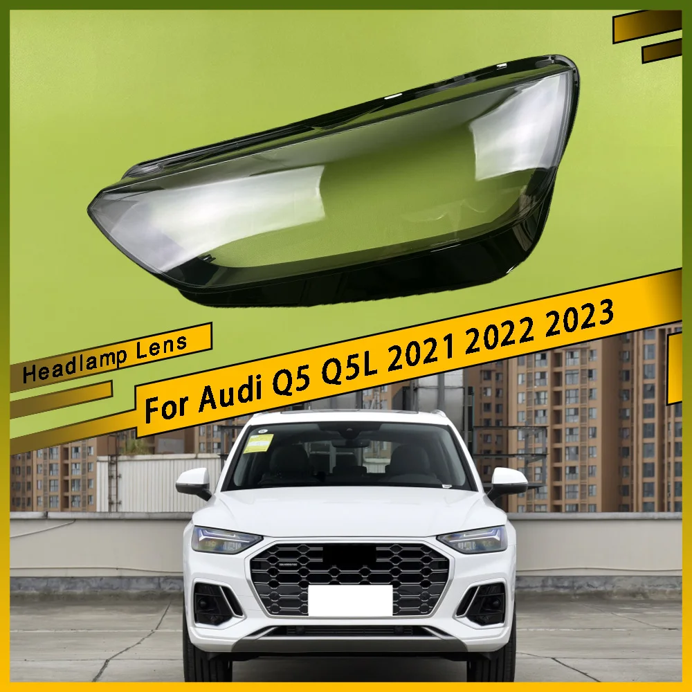 

Car front Headlight glass headlamps transparent lampshade lamp shell Headlight Cover lens For Audi Q5 Q5L 2021 2022 2023