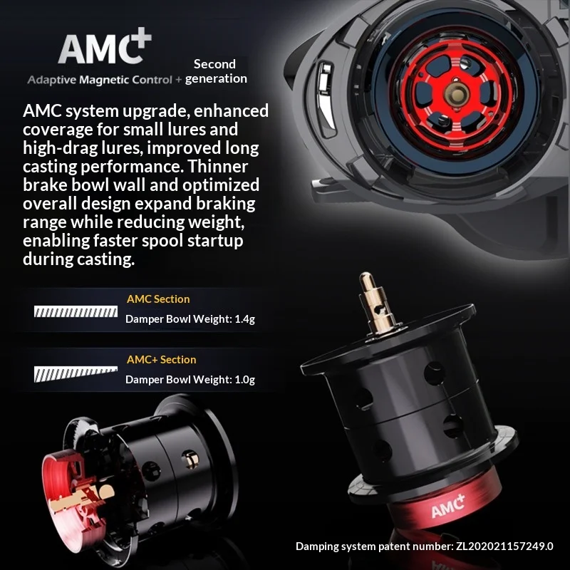 2026 Haibo Arise Air 7.2: 1 Baitcast Fishing Reel AMC+ Adaptive