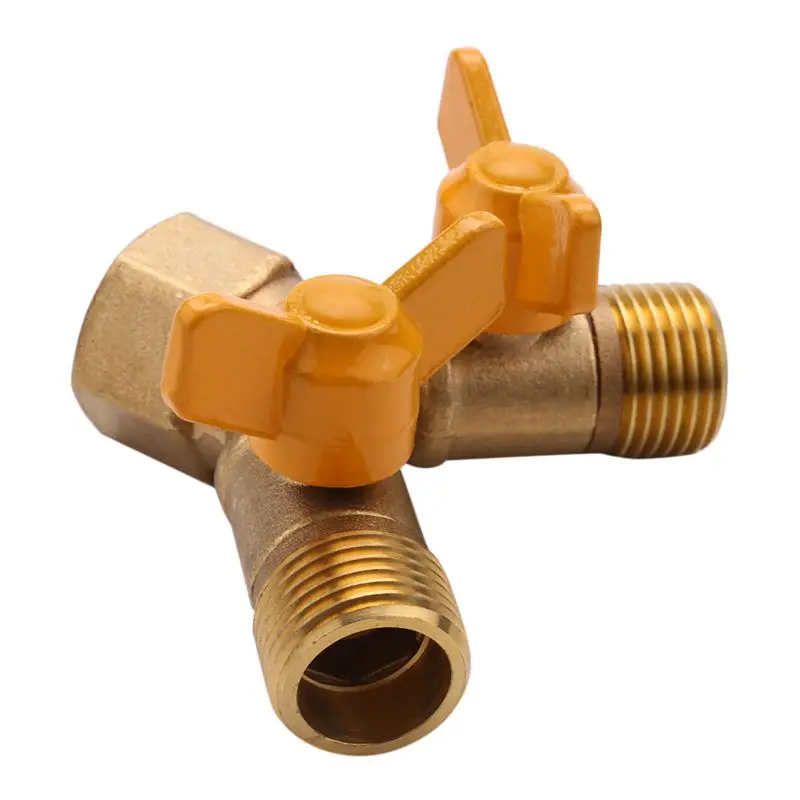A69E5X 2 Way 1/2 Inch Faucet Adapter Outside Garden Irrigation Tap Adapter And Hose Divider