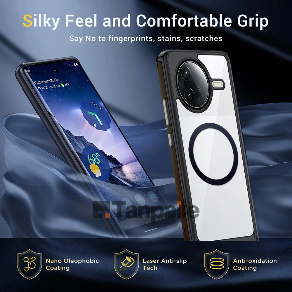 حافظة لهاتف Redmi K80 Pro/POCO F7 Ultra لهاتف POCO F7 Pro حافظة لهاتف Redmi Turbo 4/POCO X7 Pro ممتص للصدمات Magsafe Funda