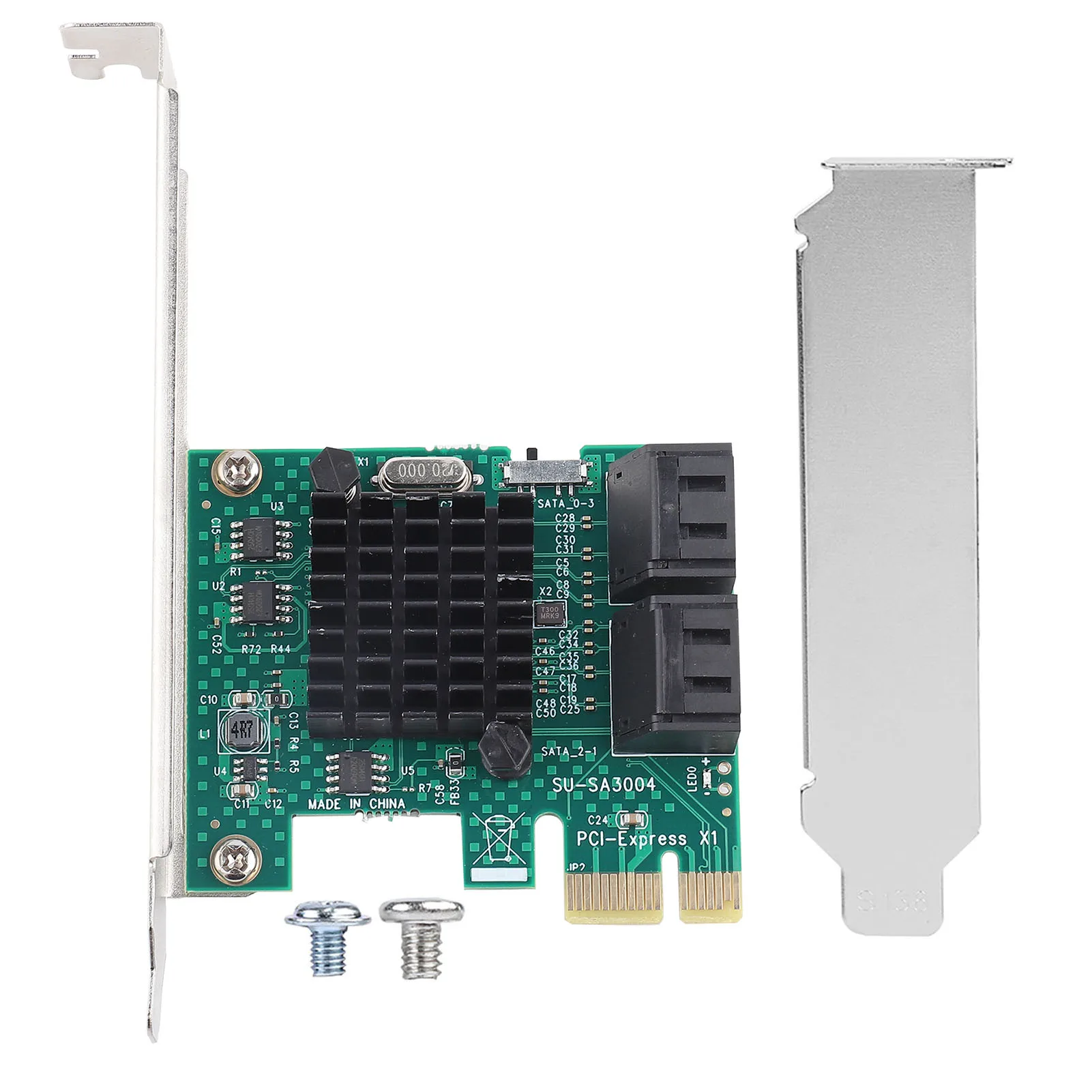 

Premium SATA 3.0 Expansion Card 4-Port PCIE to SATA 3.0 Expansion Card Controller Card Adapter 6G High Speed Stable Transmission