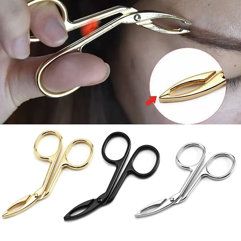 Straight Apontou Sobrancelha Alicate, Cotovelo Tesoura Clipe, Profissional Hairs Extrator, Sobrancelha Arrancar, Maquiagem Beleza Ferramentas, Novo
