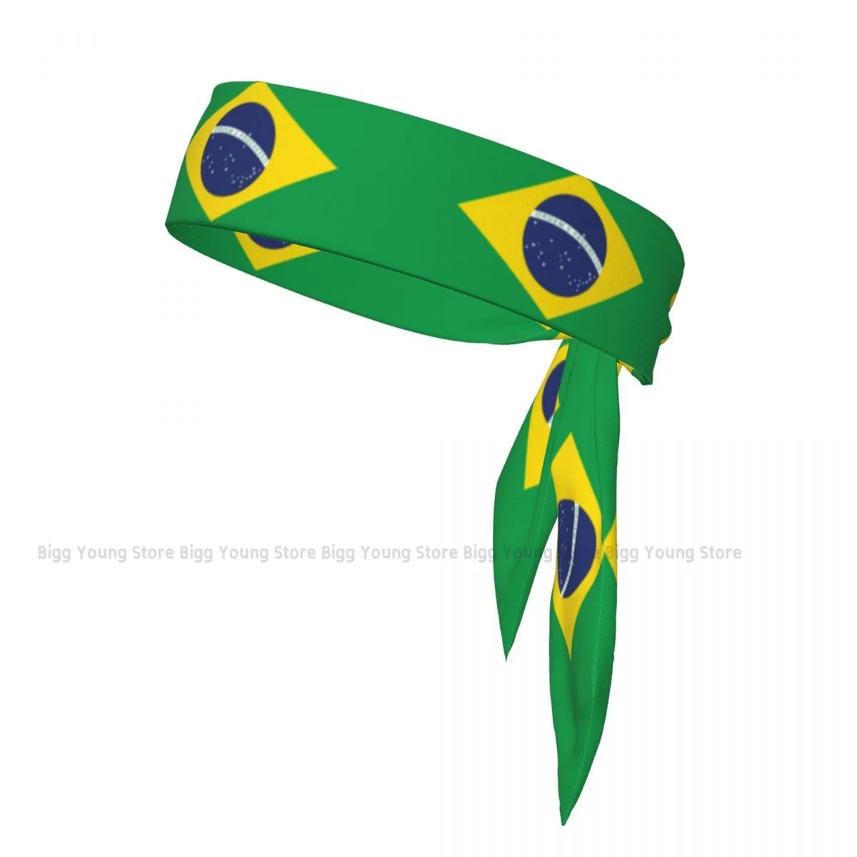 Tie Headbands Brazil Flag Sports Head Band Athletic Sweatband Bandana Sweat Wicking
