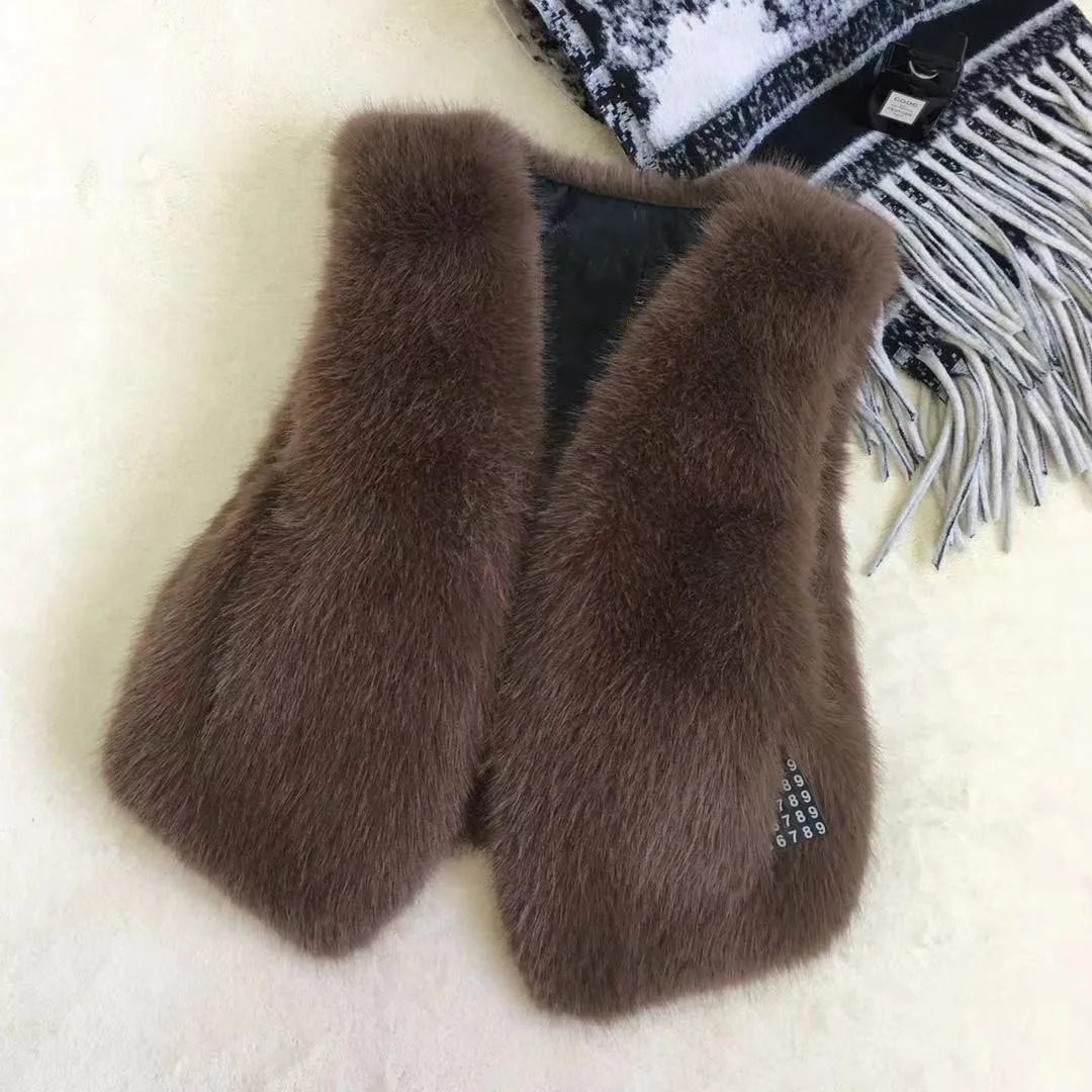 

Women Fur Vest New Autumn Winter Female Waistcoat Korean Warm White Black Pink Faux Fur Jacket Fashion Tank Top Sleeveless Coats