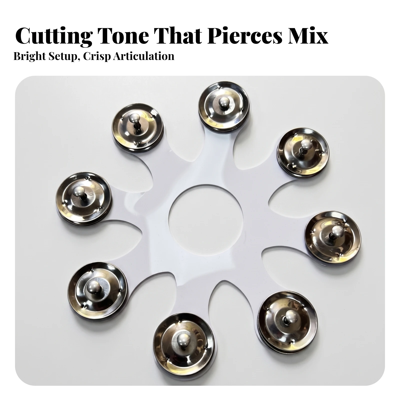 Octopus Drum Jingle Jingle Reflective Cymbal Sizzler for Drummers, Live Stage, Recording Studio