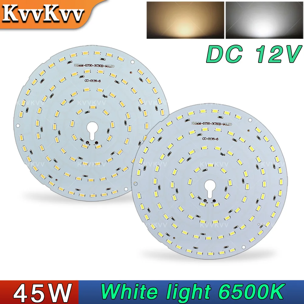 

DC 12V LED Light Source 45W SMD5730 Large Size PCB Light Board Warm White Light Suitable For Light Bulbs Outdoor Street Lamps