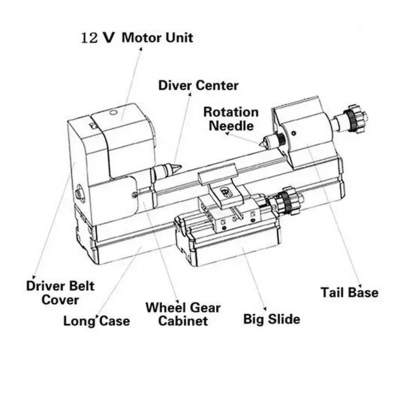 DIY Mini Metal Micro Universal Machine Micro Lathe W10003  20000rpm Mini Lathe Woodworking Machine Processing Teaching Model