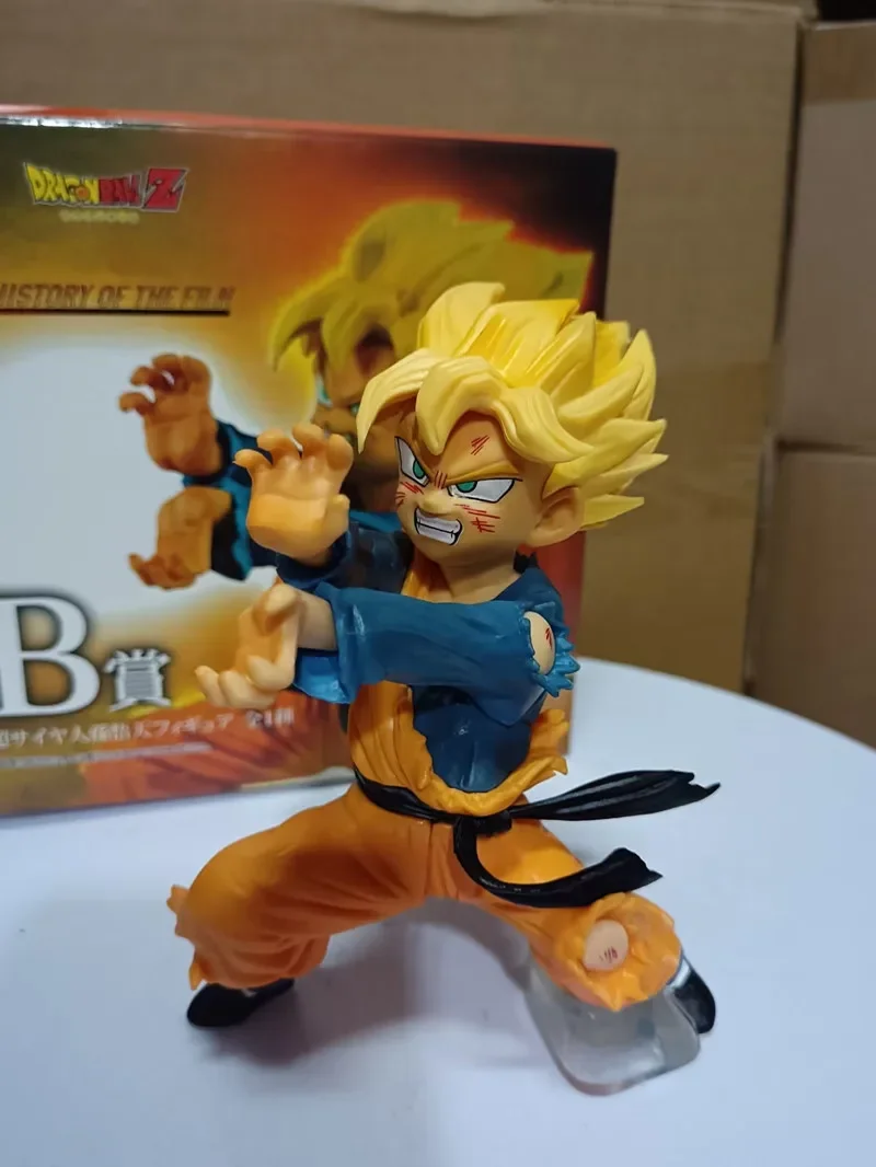 13cm New Doll Model Dragon Ball Z Anime Figures Series GK Son Goten Trunks Complex Kamehameha Qigong Figurines Kids Toys Gifts