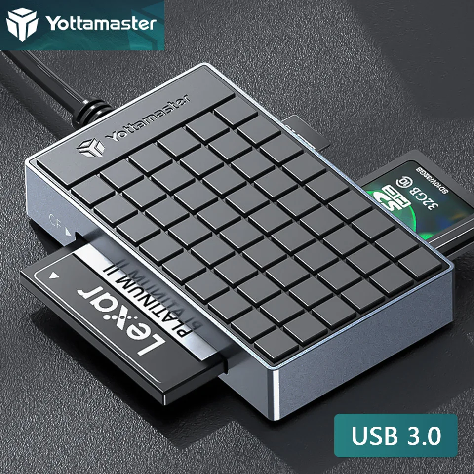 Yottamaster USB A Type C 3.0 Memory Card Reader Multi Lector Adapter for Micro SD SDHC SDXC MMC TF CF MS Pro Duo Stick Reading