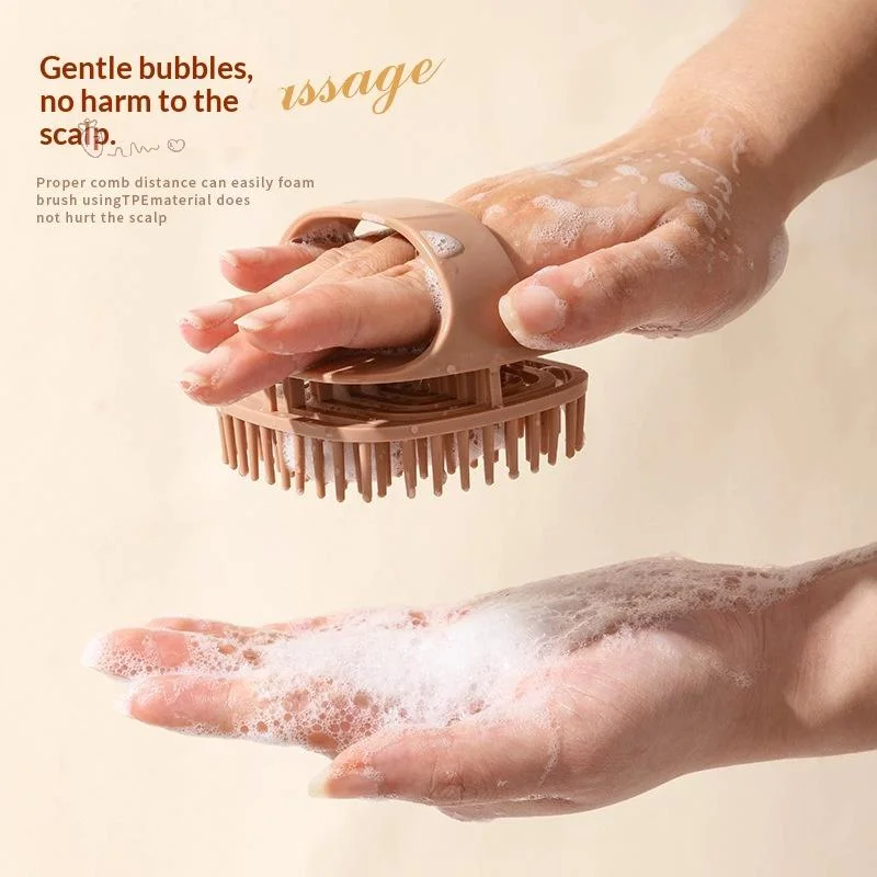 [H] 1Pcs Shampoo Brush Bath Massage Scalp Comb Clean The Scalp Household Dandruff Bath Brush Salon Hairdressing Tool