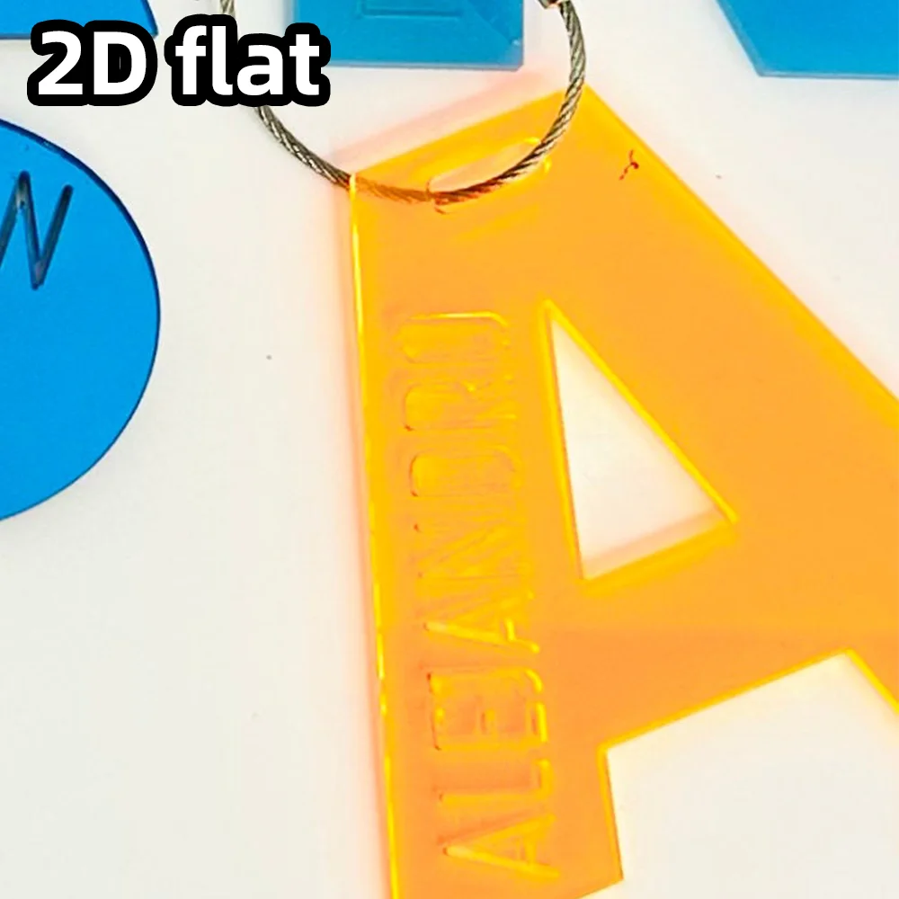 Personalized Acrylic Bag Tag 1PC, Custom Name Tag for Backpack, Luggage, Lunch Bag or Sports Bag, Letter Cut Out Style image 6