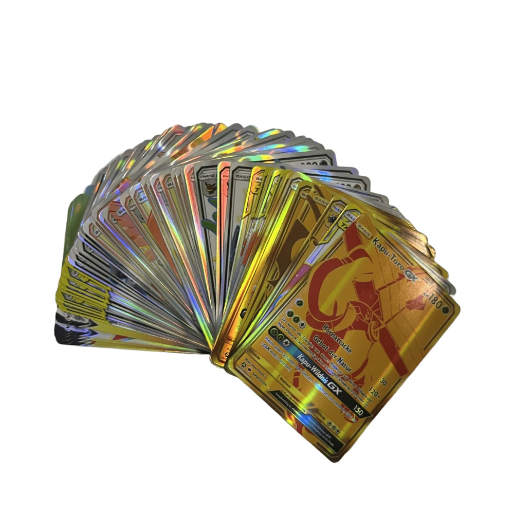 جديد 54-200 قطعة بطاقات البوكيمون PTCG الثلاثية الأبعاد أنيمي أرواق لعب VMAX GX V VSTAR Ex الإنجليزية/الكورية/الفرنسية/الإسبانية/الألمانية الاطفال هدية