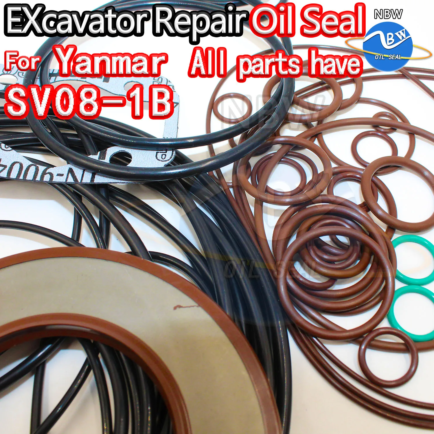 For Yanmar SV08-1B Excavator Oil Seal Kit High Quality Repair SV08 1B Machinery Maintenance floating rebuild parts MOTOR shaft