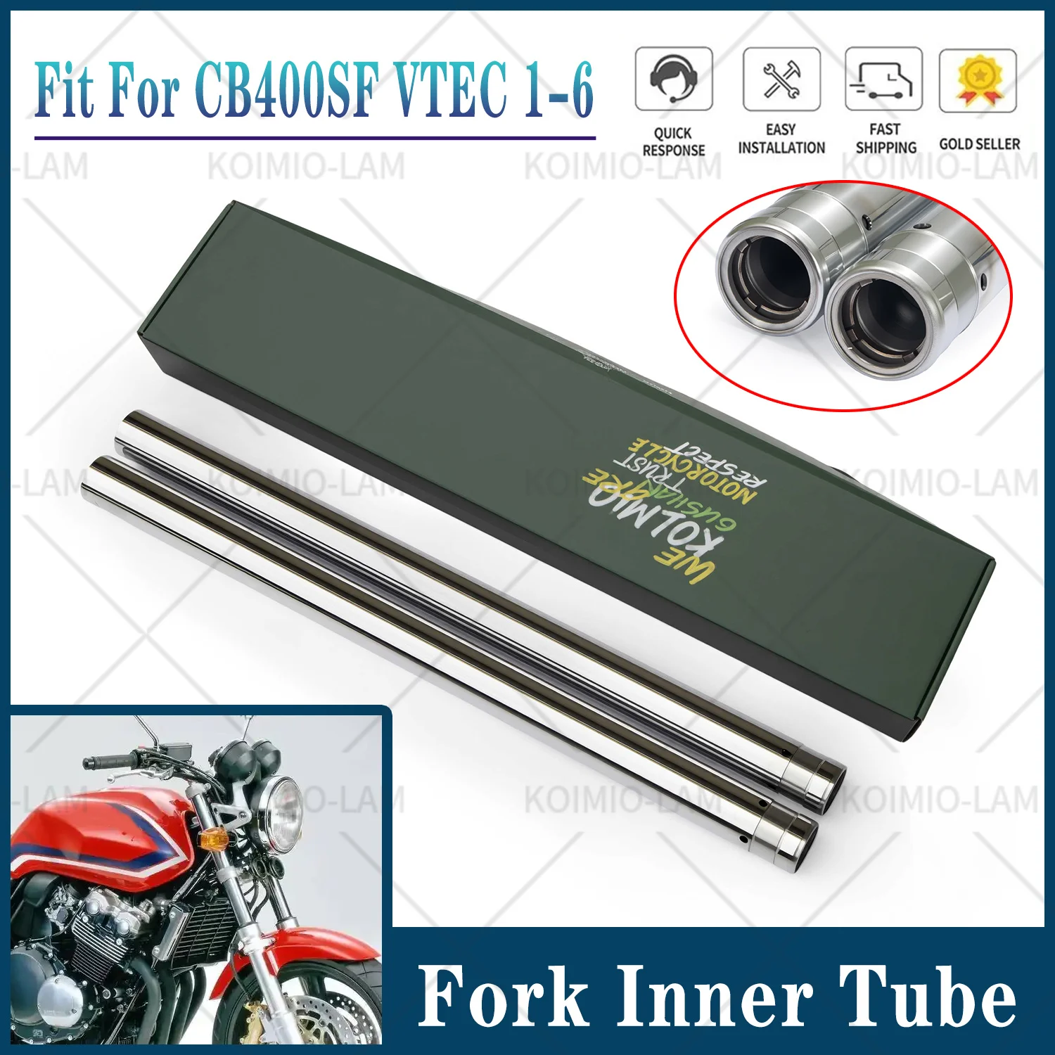 Fit For HONDA CB400SF VTEC 1 2 3 4 5 1999 - 2022 Motorcycle Shock Absorber Front Fork Inner Tube CB400 CB 400 SF SUPER FOUR