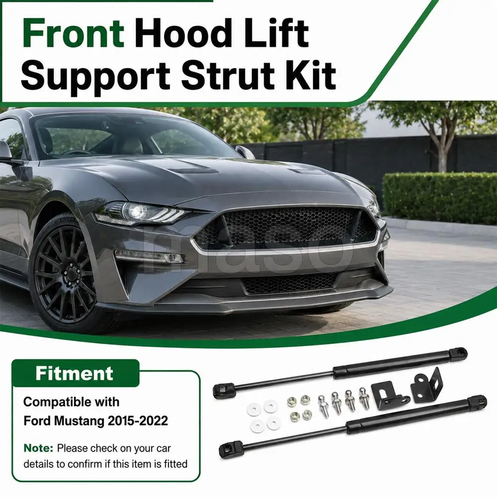 1 Set Front Hood Lift Support Strut Kit For Ford Mustang 2015 2016 2017 2018 2019 2020 2021 2022 Left and Right Car accessories view 3