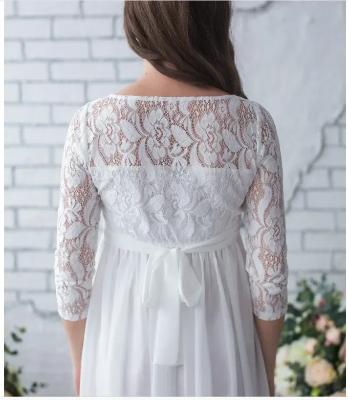 Crochet Lace Maternity Photography Props Dresses Maternity Photo Shoot Cardigan Dress Pregnancy Women Long Dress