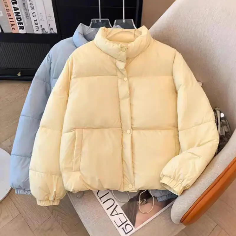 

Women's Winter Down Cotton-Padded Jacket Korean Version Thickened Loose Girl's Student Sweet Shorty Keep Warm Puffer Jacket Coat