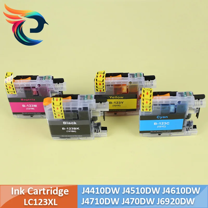 High Yield LC123XL Ink Cartridge Replacement for Brother MFC J4410DW J4510DW J4610DW J4710DW J6920DW Long Lasting Print