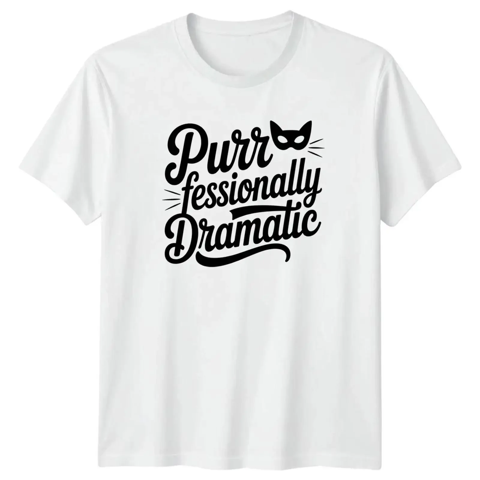 Purrfessionell dramatisches T Shirt Katze Bandana Haustier Humor Geschenk für Sie und Ihn vintage Washed Top For Everyday Wear