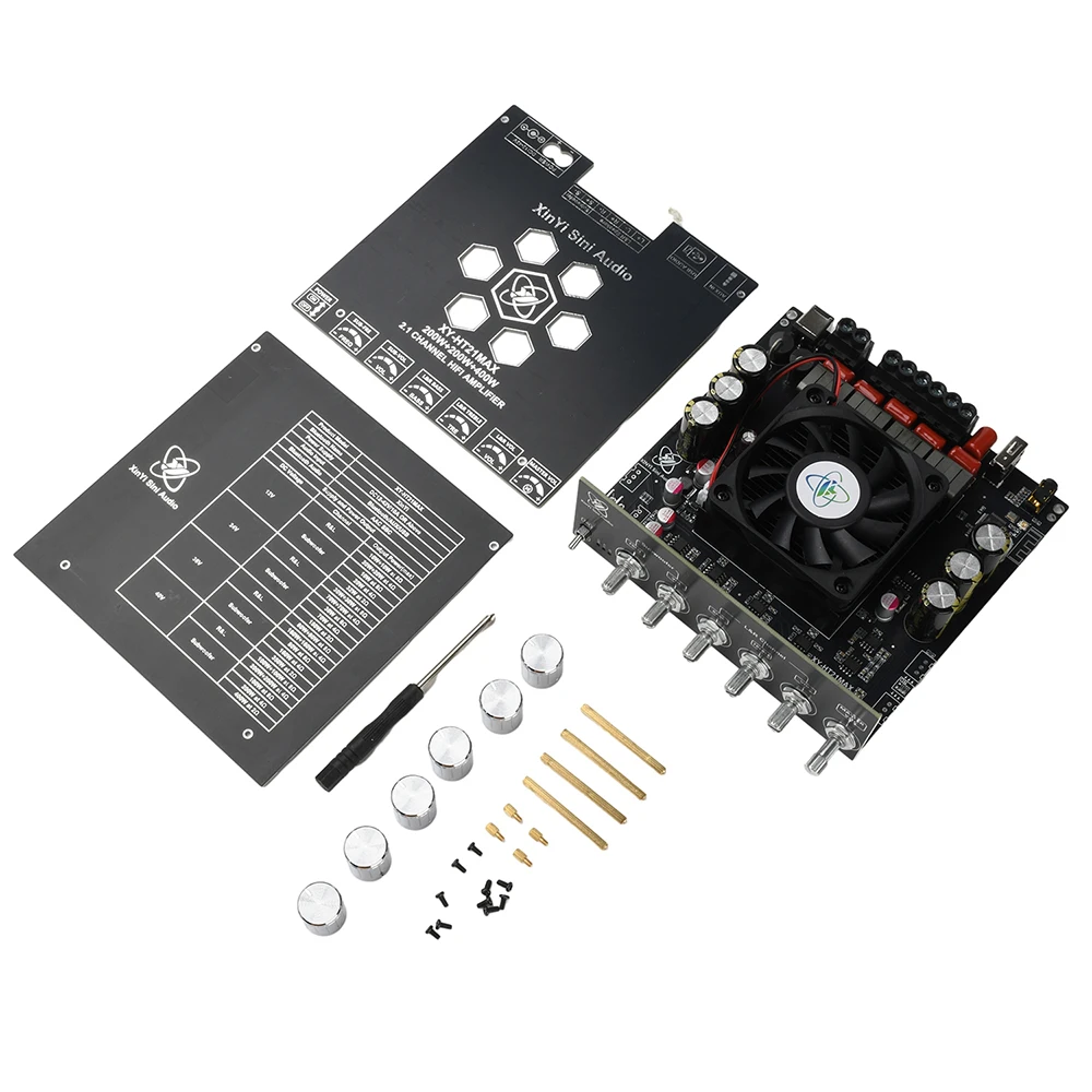 Upgraded XY-HT21MAX 2.1 Channel TPA3223 200W x 2+400W Bluetooth