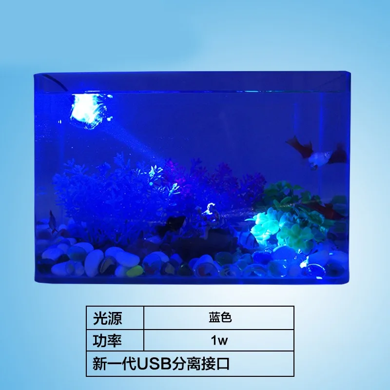 Colorful Plastic LED Aquarium Fish Tank Submersible Spotlight Underwater Lamp EU Plug 110-240V