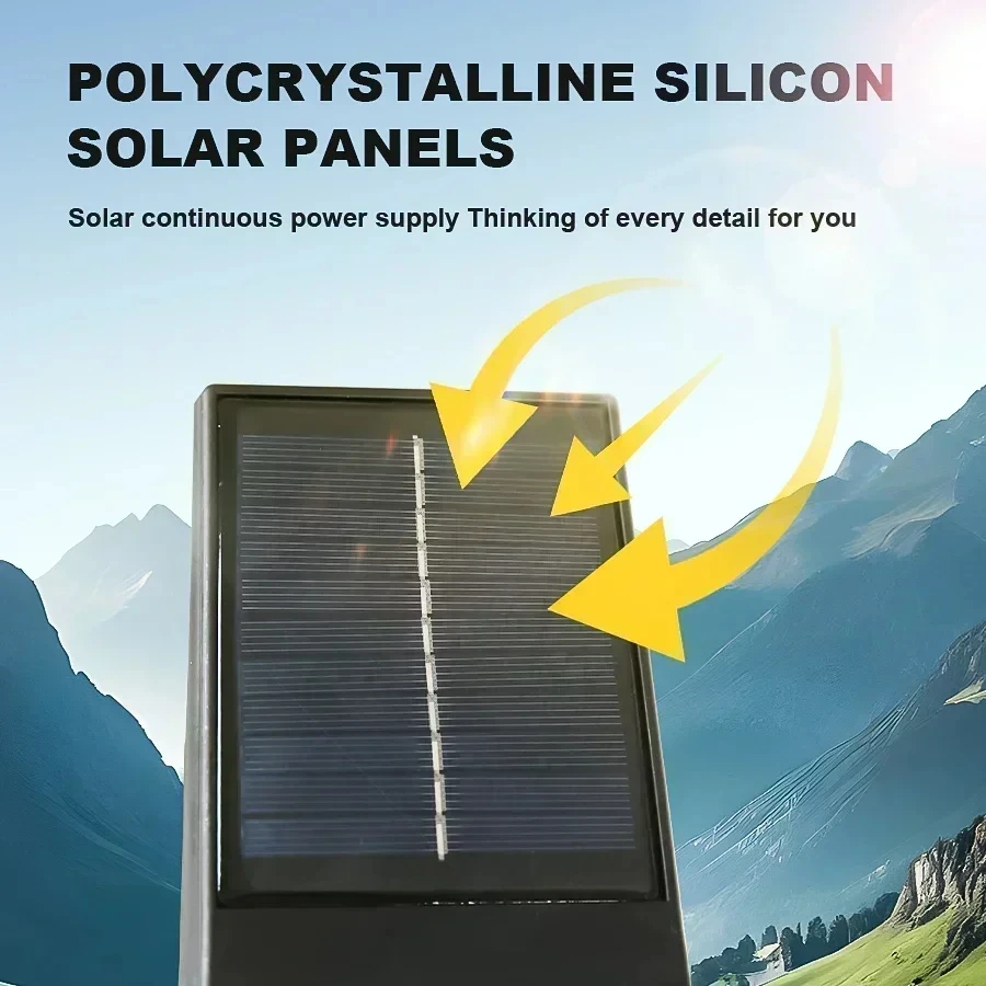 المزدوج أدى ضوء الشمس في الهواء الطلق أضواء المناظر الطبيعية اللون تغيير 2 في 1 اللاسلكية للماء الشمسية الجدار مصباح فناء حديقة #2