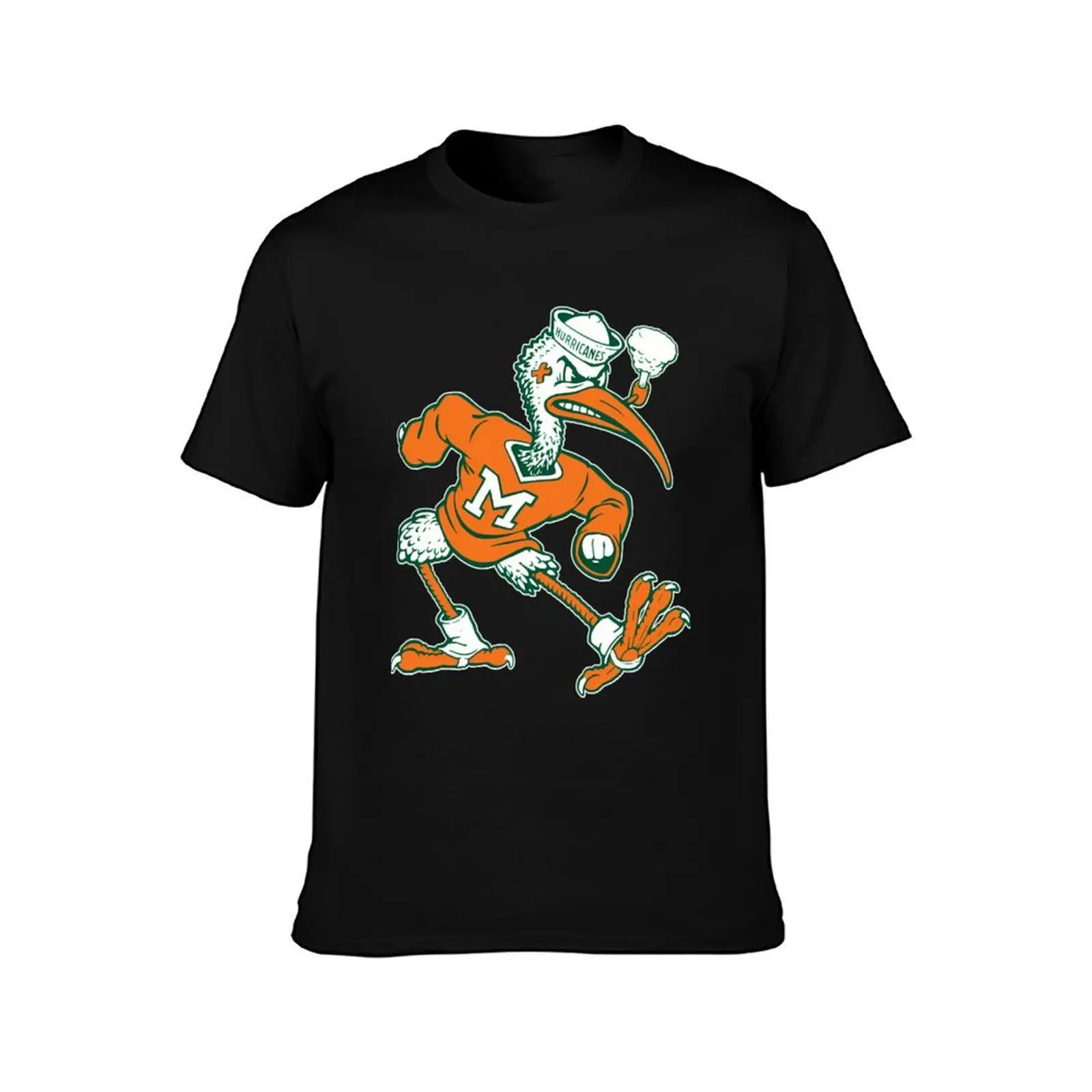 Vintage Sebastian Mascot Of Univ. Of Miami Mascot T-Shirt, Summer Casual Cotton Tee, Oversized Streetwear Tops, Unisex Men Women