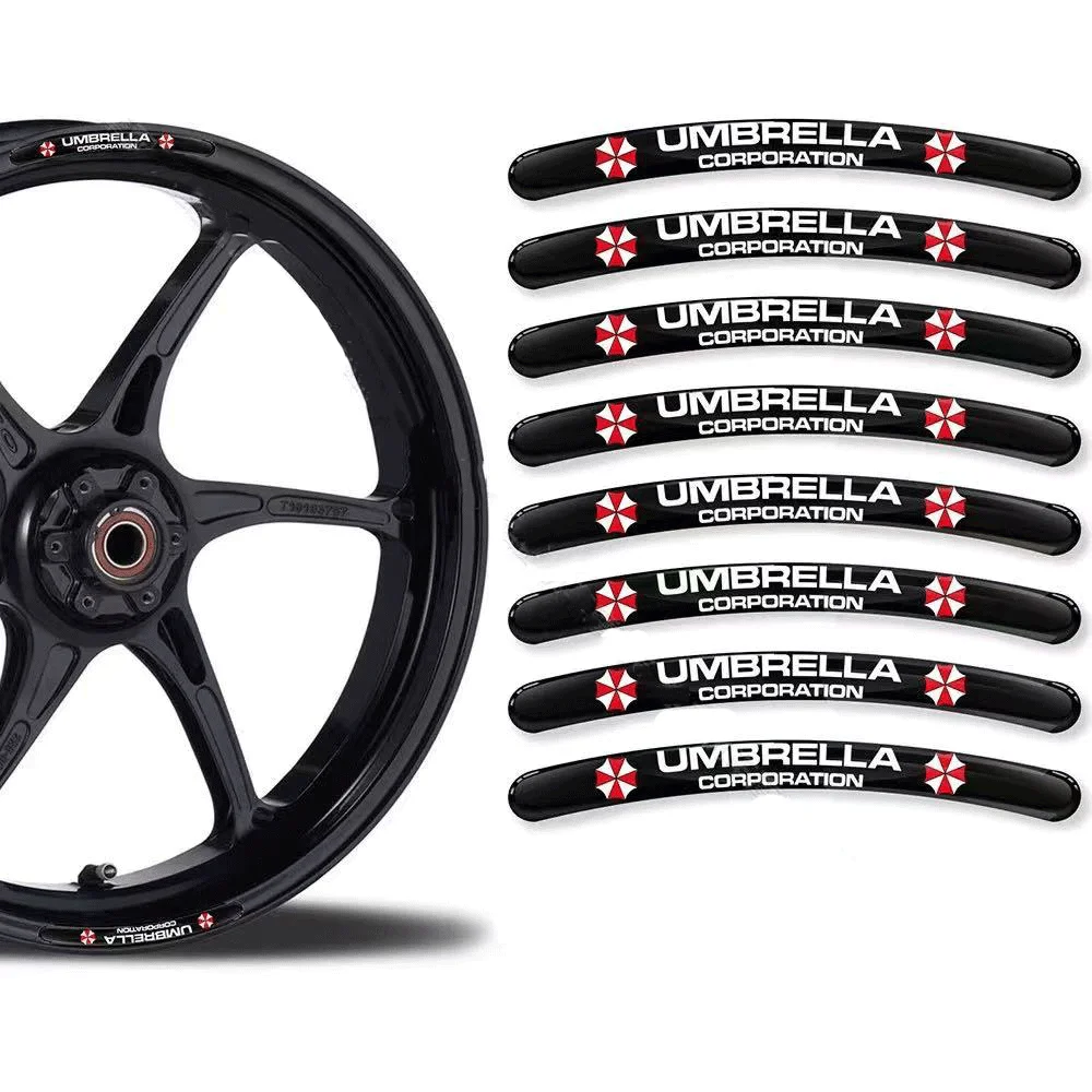 

New Motorcycle Stickers Universal Wheel Stickers Resident Umbrella Wheel Modification Stickers Car Reflective Stickers