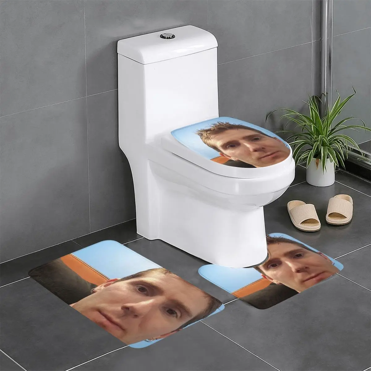 

Linus Etch Tips, 3 шт., коврик для ванной, набор для ванной комнаты, крышка для унитаза, домашний декор, нескользящий ковер, напольный коврик