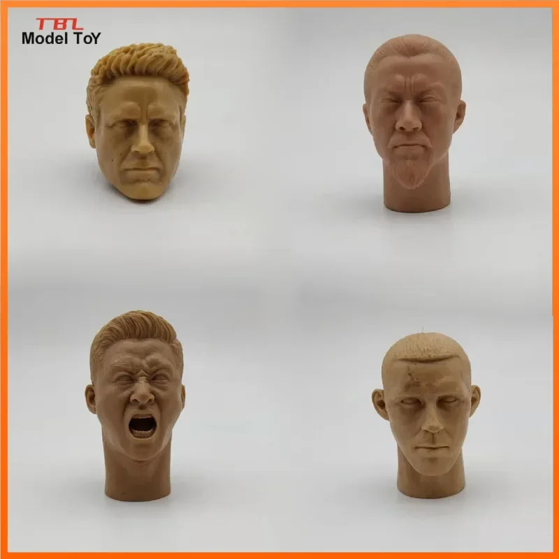 Unpaint 1/6 Schaal Mannelijke Soldaat Tony Park Oude Head Sculpt Ongekleurd Hoofd Gespeeld Voor Diy Action Figure Speelgoed Gebruikt Vuile