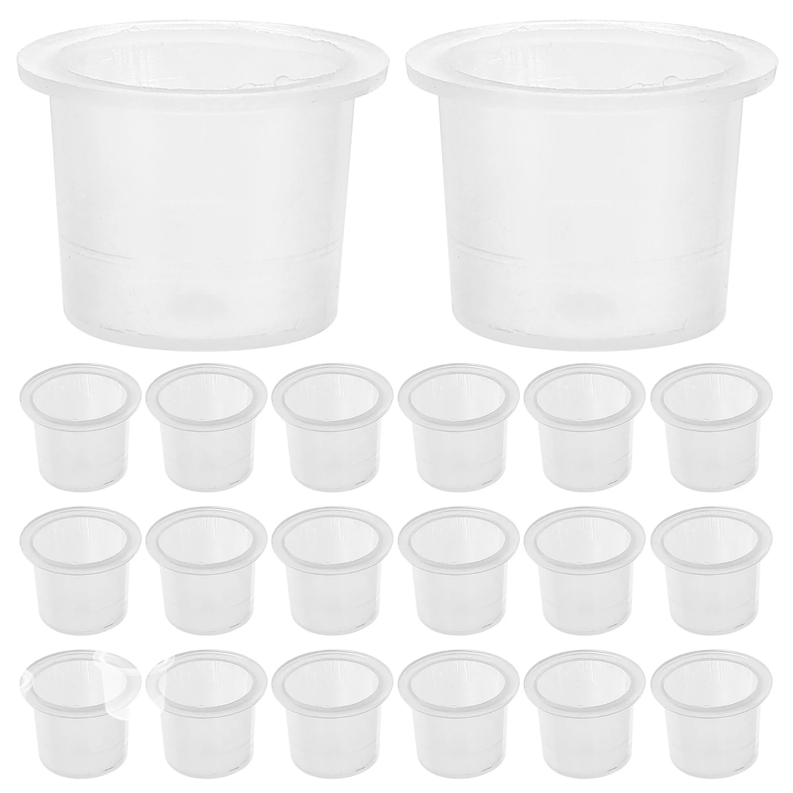 

1000pcs Transparent Pigment Plastic Ink Cup For Tattoo Artists Durable Stackable Paint Container Easy Clean No Rack Needed