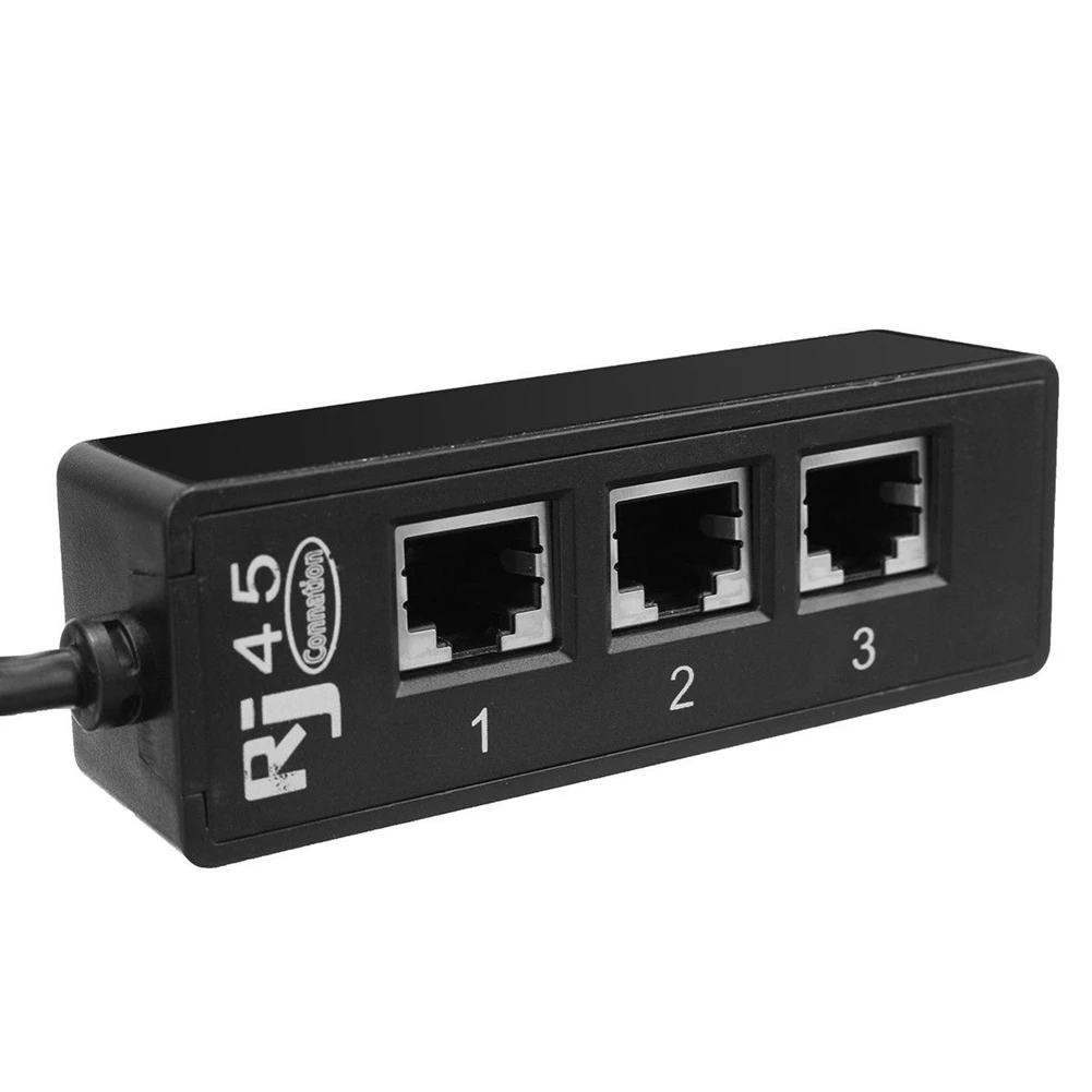 

ABT-2X RJ45 «папа» на 3 разъема RJ45 «мама» Сетевой удлинитель Кабель-сплиттер LAN Ethernet