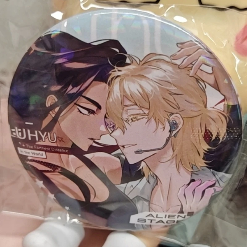 2025 أنيمي الغريبة المرحلة لوكا هيونا تأثيري شارة فلاش مزدوجة شعار Cartoon58mm بروش جمع هدية