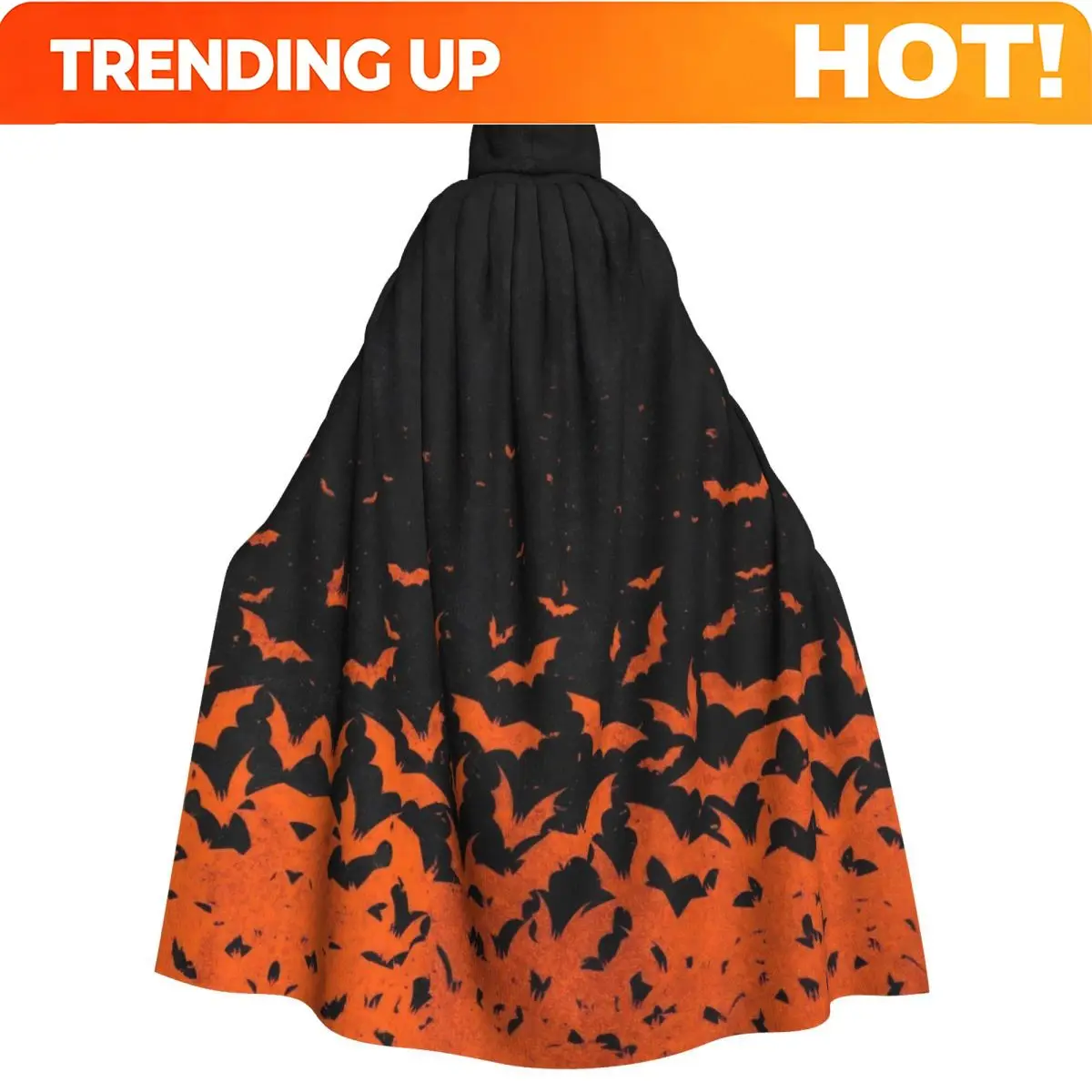 Customization Aldult Halloween Bats Cloak With Hood Pumpkin Skull Grim Reaper Robe Costume For Party