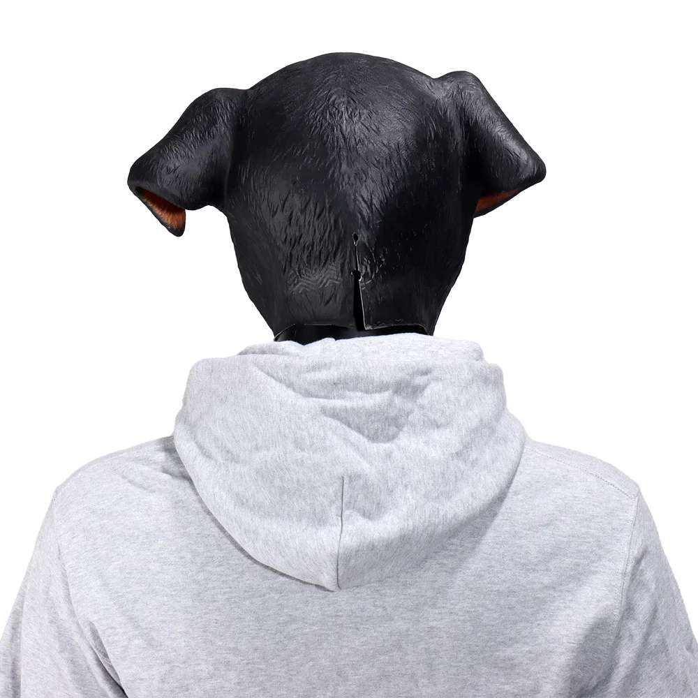 لطيف قناع الكلب تأثيري مضحك كبير الأذن الكلاب الحيوان اللاتكس خوذة هالوين كرنفال فستان بار حفلة تنكرية زي الدعائم