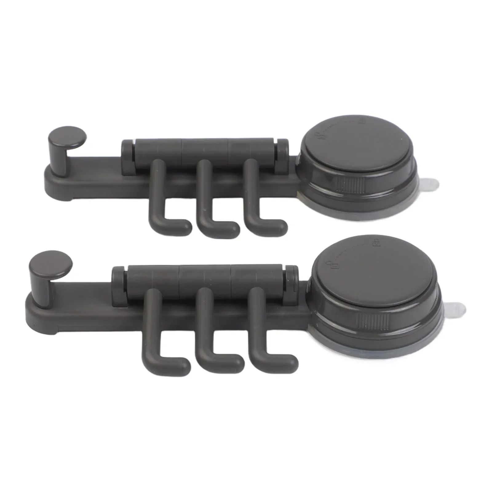 For Bathroom No-drill Mount Suction Cup Hook Entrance Hall Grey Easy Installation Push-button Lock Strong Suction