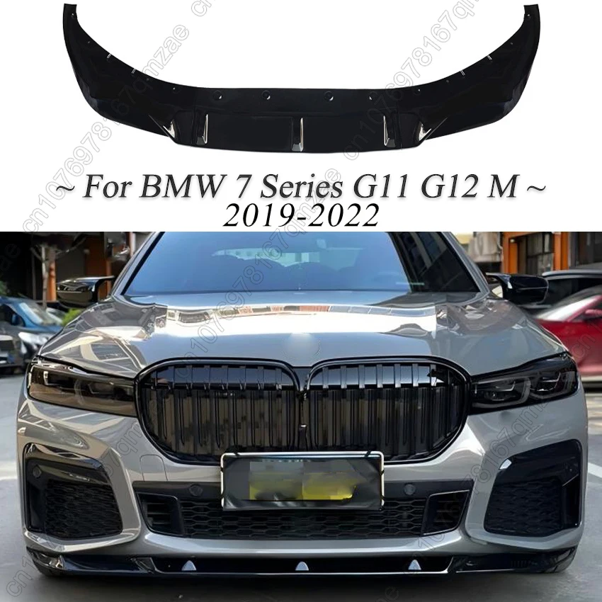 

Car Front Bumper Lip Spoiler Splitters For BMW 7 Series G11 G12 740i 750i Li M760Li LCI M Sport 2019-2022 3PCS Front Lip Kits