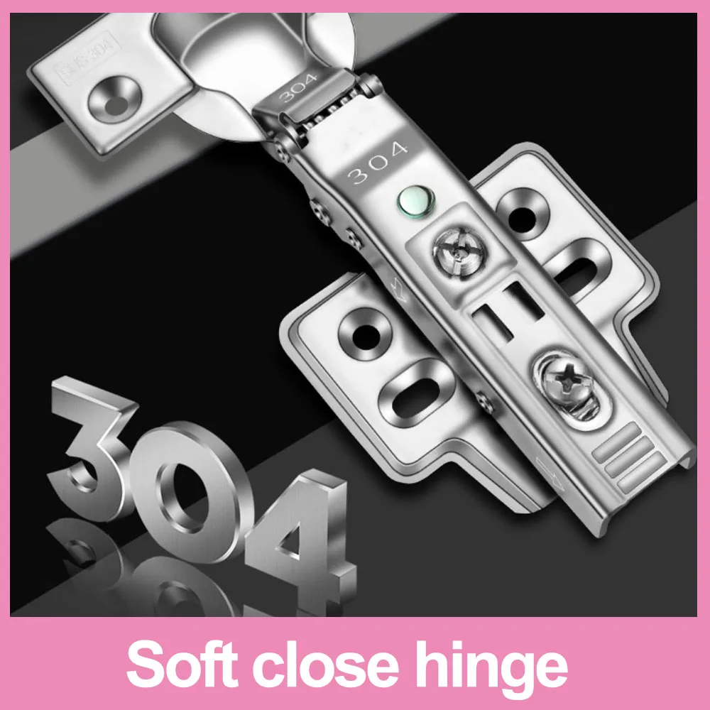 Hydraulic Soft Close Cabinet Hinge Adjustable Damping Buffer Hinge Home Furniture Door Hardware Fitting