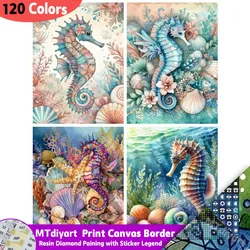 Seahorse Diamond Painting 120 Colors Animal Rhinestone Sticker legend Full Drill Mosaic Cartoon Complete Kit Art Home Decor