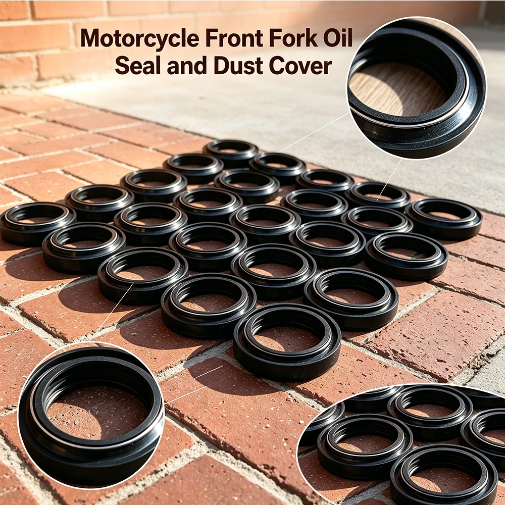 2/4/8pc 33x46x10.8 33*46 Front Shock Fork Oil Seal Dust Cover For Honda PS150i PS150 SH150 SH PS 150 i ATC200 ATC200X ATC 200 XD