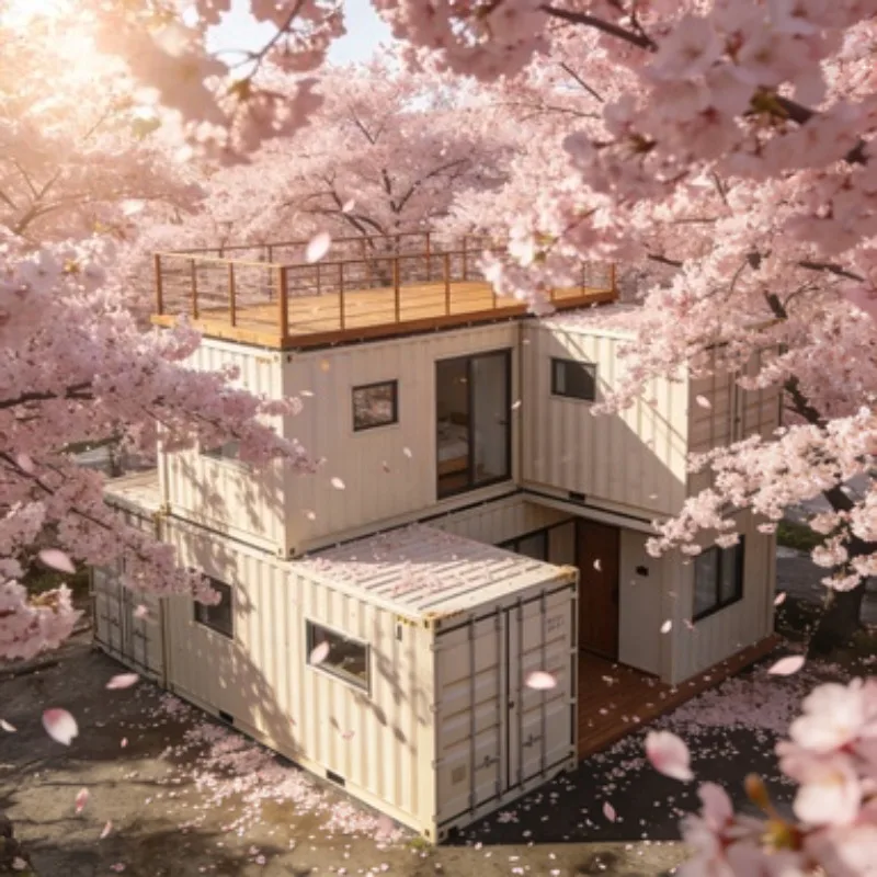 Expandable Steel Sandwich Panel Double-Wing Foldable Container House Modular Luxury Modern Prefab Tiny Mobile Bedroom Dining