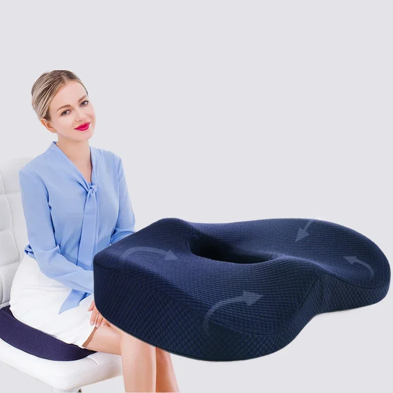 Memory Foam Hemorrhoid Seat Cushion Hip Support Orthopedic Pillow Office Chair Cushion Car Seat Wheelchair Massage Pillow