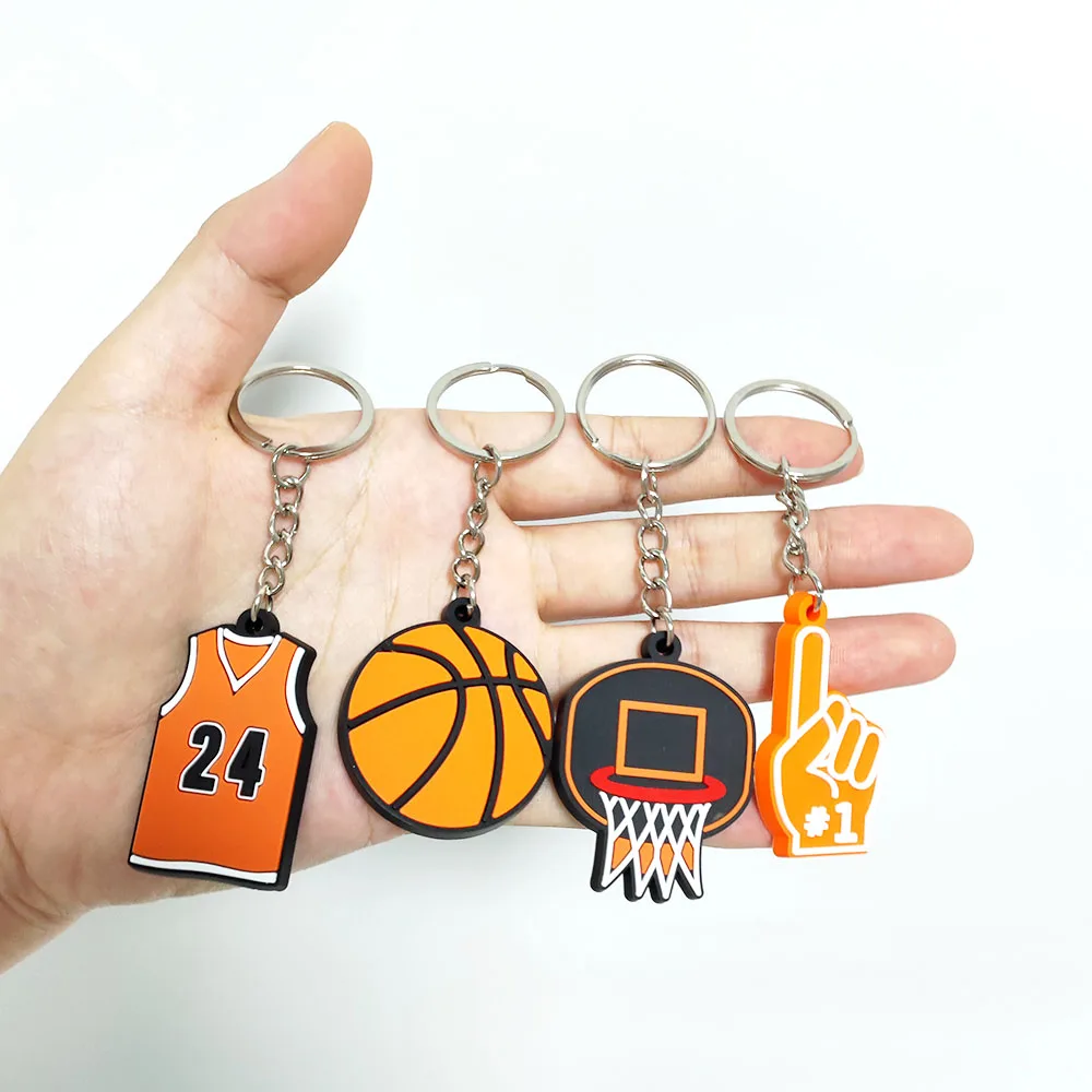 8 Pack Orange Basketball Keychains for Party Favors Party Bag Gift Fillers Kids Basketball Birthday Party Decorations Supplies