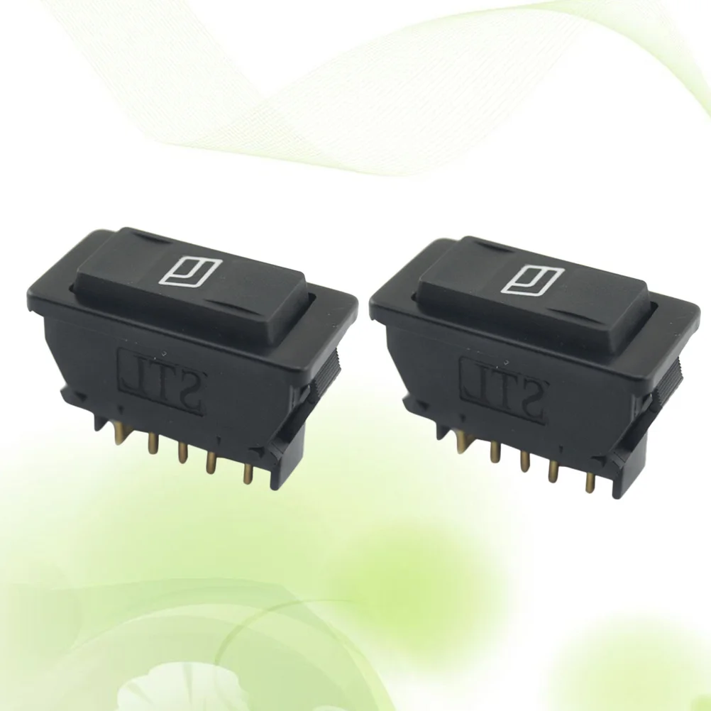 

2Pcs 12-24V Auto Glass Window Control Panel Electric Switch Easy Install Replace Old Broken Black Window Panel
