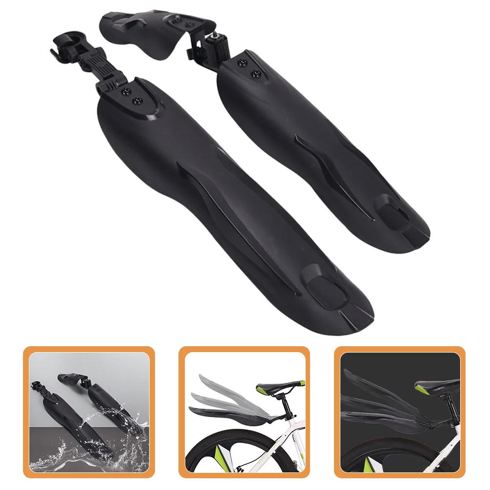 

2 Pcs Bicycle Rear Mud Guards Mountain Bike Front Wheel Mudguard Flap Accessories Flaps Folding