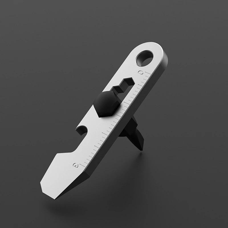 8 인 1 미니 TC4 티타늄 합금 지렛대 병따개, 체중계 EDC 야외 도구, 다기능 캠핑 기어