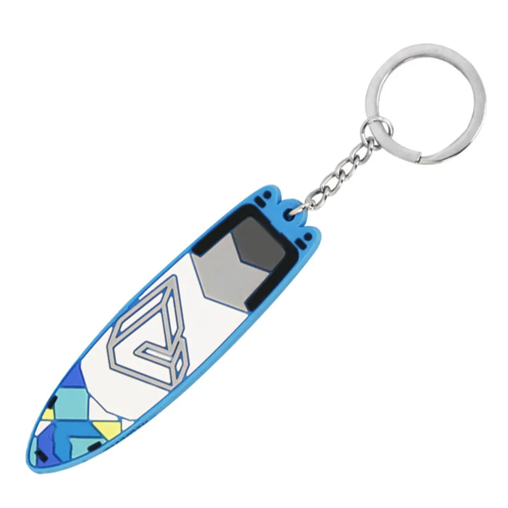 Surfing Paddle Board Keychain Accessory with Soft Rubber Construction and Alloy Buckle for Keys Wallet Phone Handbag
