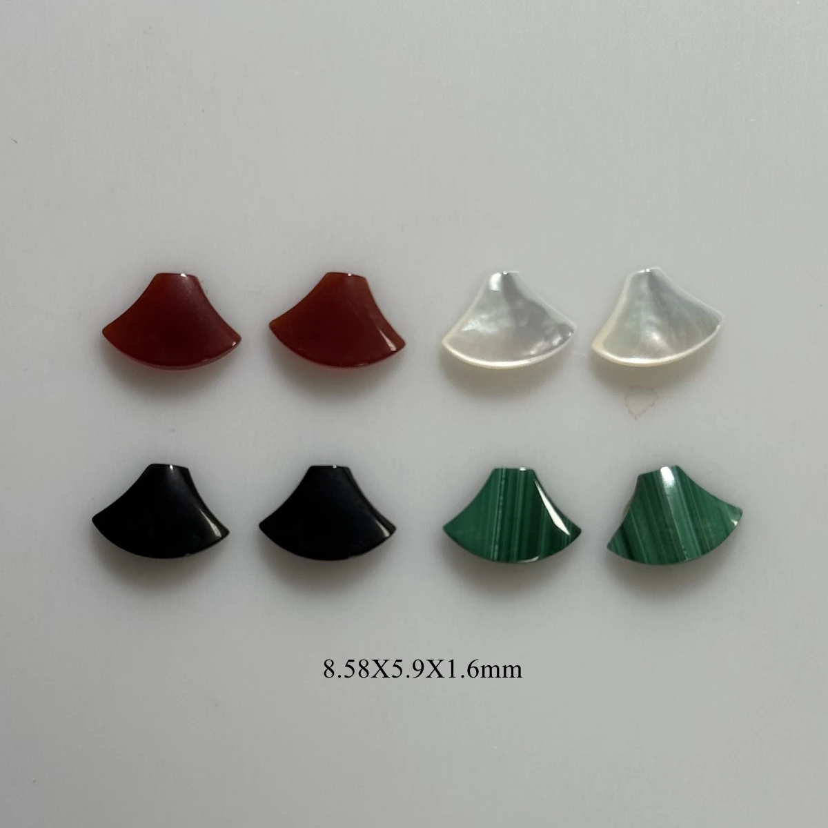 

Mosangna, новый дизайн, 5,9x8,5 мм, натуральный красный агат, черный оникс, белый перламутровый камень-ракушка